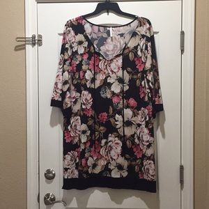 Plus size floral dress